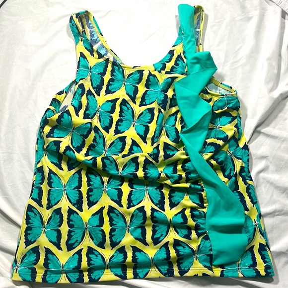 Land’s Ends Kids Butterfly Tankini 16+ - Picture 1 of 5